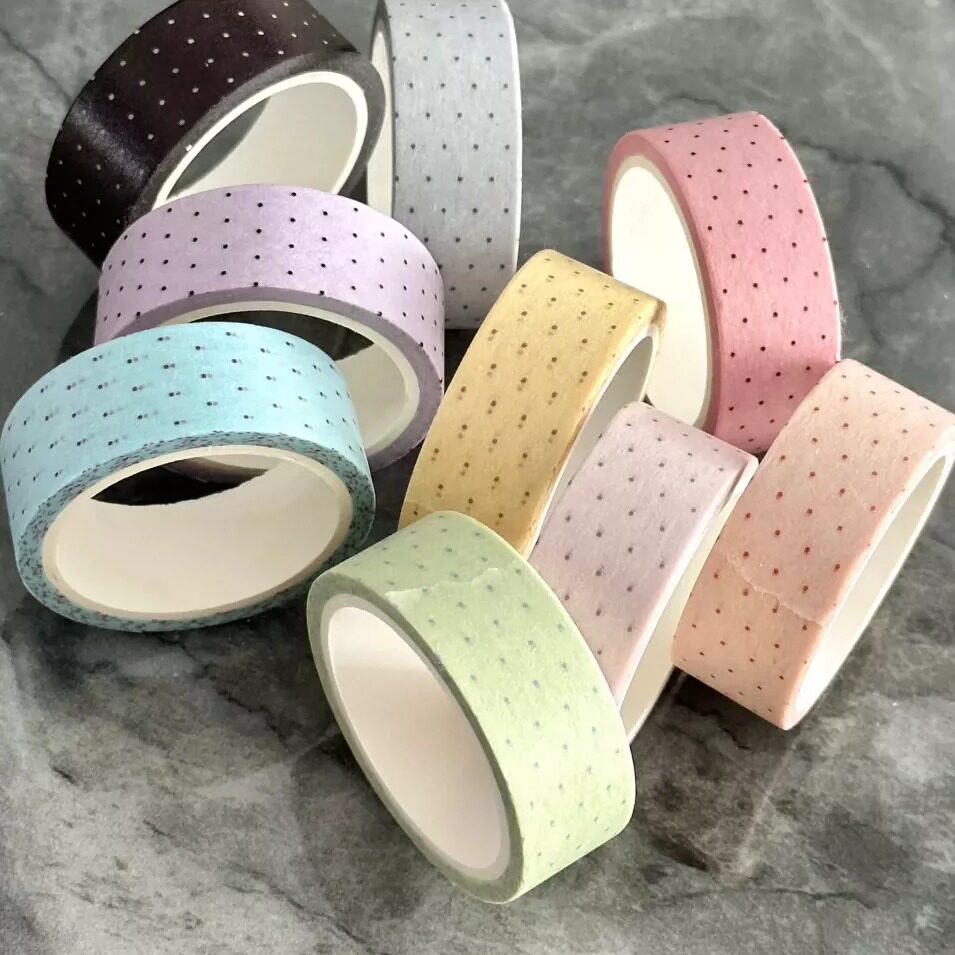 韩系波点多巴胺贴纸胶带ins风图案手账装饰素材diy手账少女贴纸