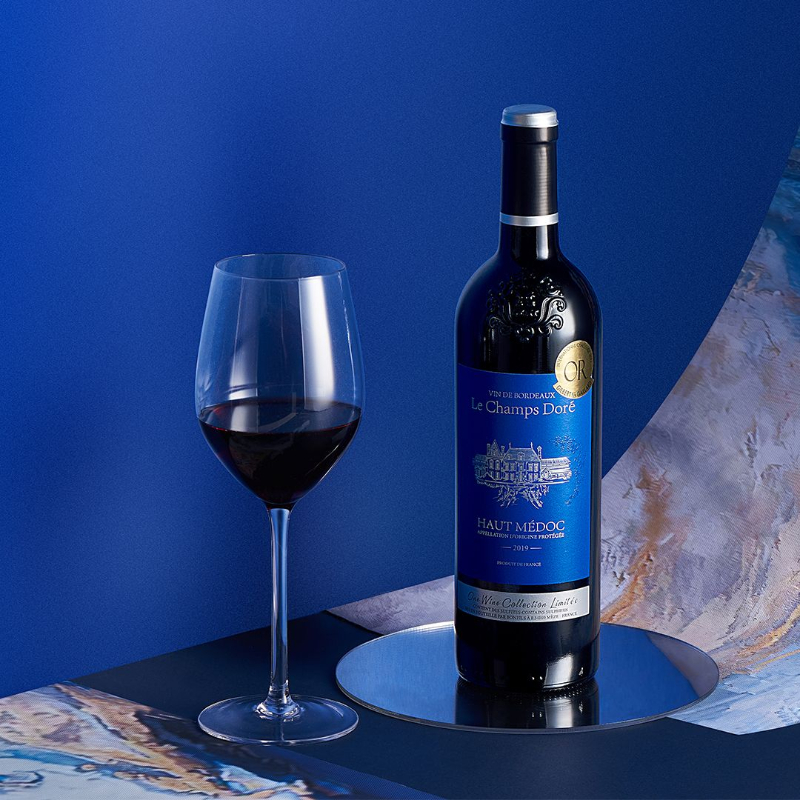 法国原瓶进口婉爱上梅多克AOC赤霞珠干红波尔多金奖葡萄酒