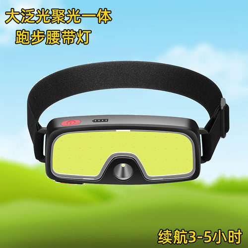 2022新款TYPE-C充电双光源COB头灯户外野营骑行跑步LED头戴式头灯