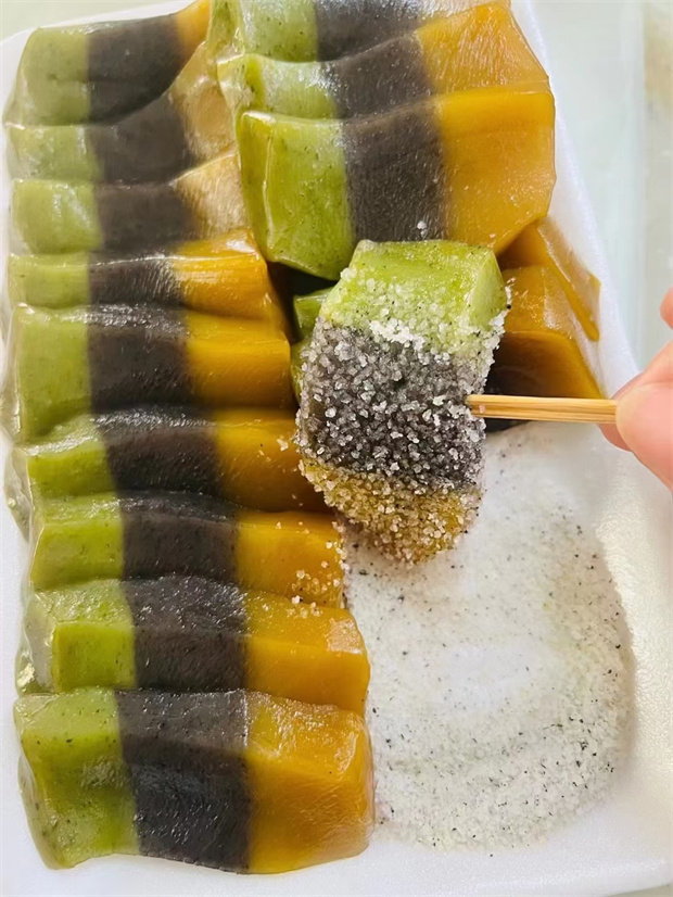 三拼栀粿 端午粽黑芝麻甜桑葚叶果原味栀粿凤凰基粽潮州小吃一斤