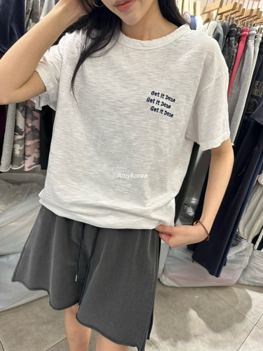 celli Amy韩代 26春夏 东大门 字母图案 短袖t恤 宽松百搭 洋气