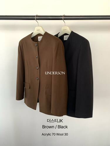 underson Amy韩代 26早秋 东大门 羊毛混 小香风 圆领外套 洋气