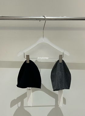 lysm Amy韩代 26fw 东大门 时尚卷边 针织帽子 洋气百搭纯色