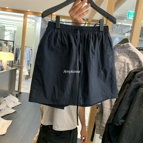 object Amy韩代 26春夏 东大门 纯色抽绳 松紧腰 休闲短裤百搭