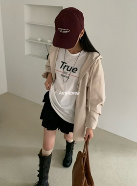 现～true Amy韩代 25fw 东大门 时尚英文字母 鸭舌帽子 洋气百搭