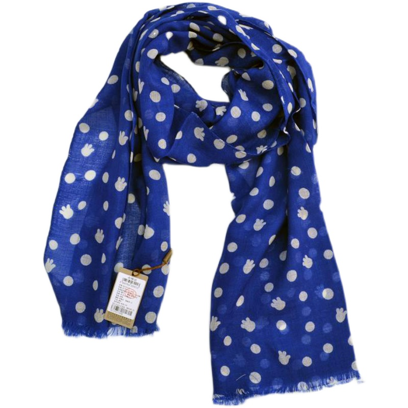 玛丝菲尔素100%羊毛围巾 蓝色白点 波点围巾 现货,服饰配件/皮带/帽子/围巾,围巾/丝巾/披肩,淘宝优惠券,粉丝福利购,淘宝优惠卷