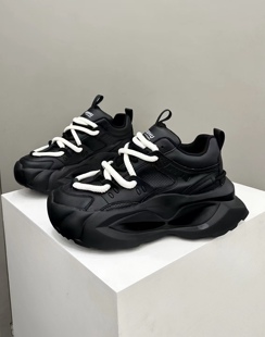 2025新款内增高男鞋老爹鞋运动潮鞋子百搭春秋夏季透气休闲小白鞋