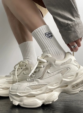 男鞋ins老爹鞋运动潮鞋子百搭休闲秋季薄款透气2025新款网面增高