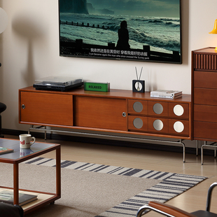 小万家具中古电视柜北欧实木复古大师设计客厅家用储物收纳置物柜