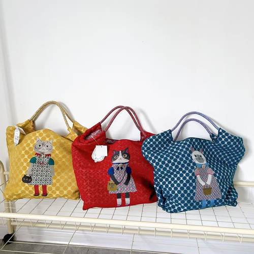 日本Kusuguru雪尼尔提花公主猫包