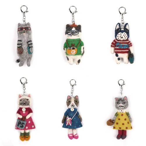 日本Kusuguru正品羊毛毡钥匙扣