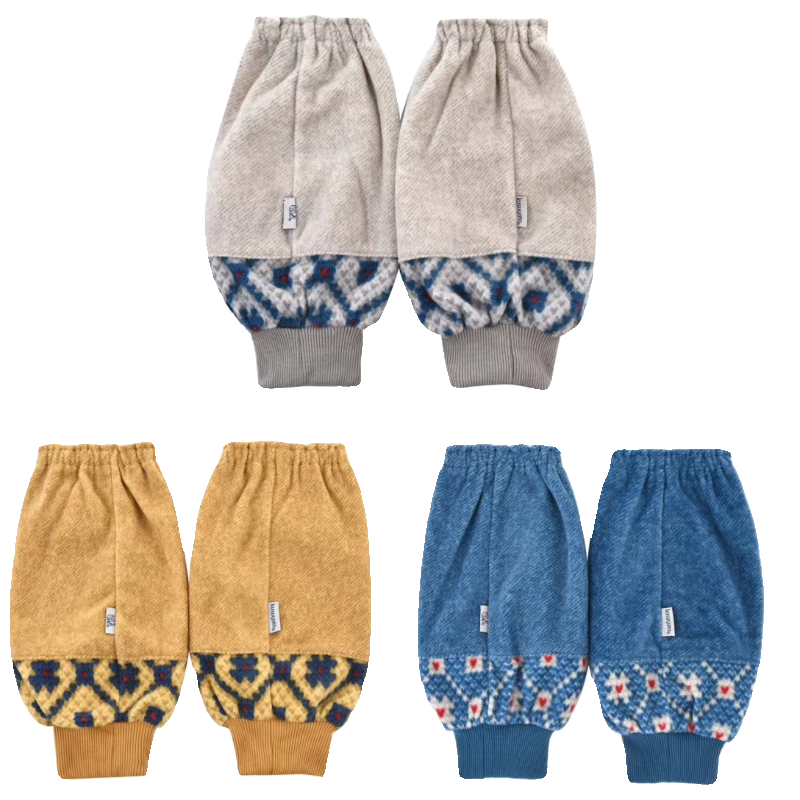 日本kusuguru眼镜猫套袖摇粒绒袖套防油防污家务花艺烘焙袖套6643