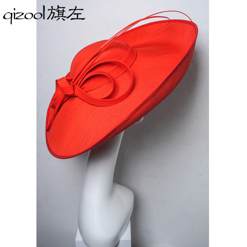 礼帽宴会英式女春夏大帽檐蝴蝶结
