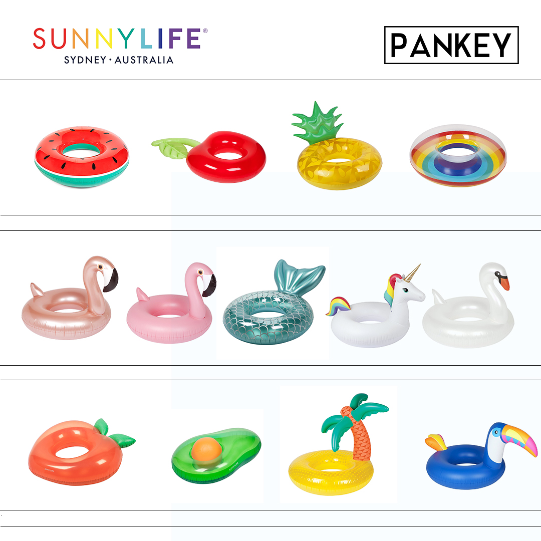SUNNYLIFE成人游泳圈 环状 彩虹樱桃西瓜菠萝美人鱼图片