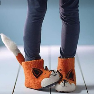 england亲子儿童羊毛毡拖鞋 felt 卡通动物秋冬英国进口 heart sew