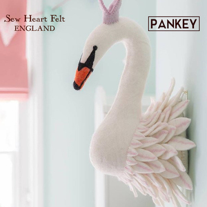 Sew Heart Felt England 羊毛毡动物头墙饰 天鹅小羊大象独角兽等