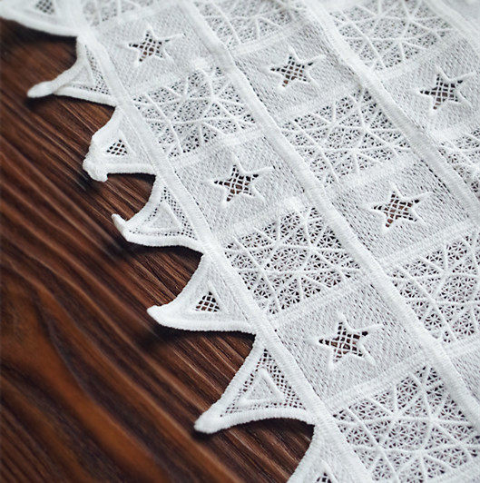 重工质感童趣唯美纯白水溶蕾丝花边做连衣裙桌布手工包材料面布料