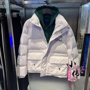 商场撤柜男女同款立领羽绒服blue联名玩偶白鸭绒厚实保暖免洗外套