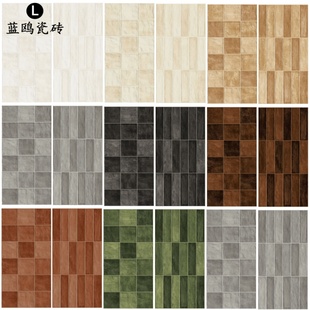 全瓷格子仿古砖400x800卫生间厨房阳台墙砖咖啡厅防滑瓷砖400x800