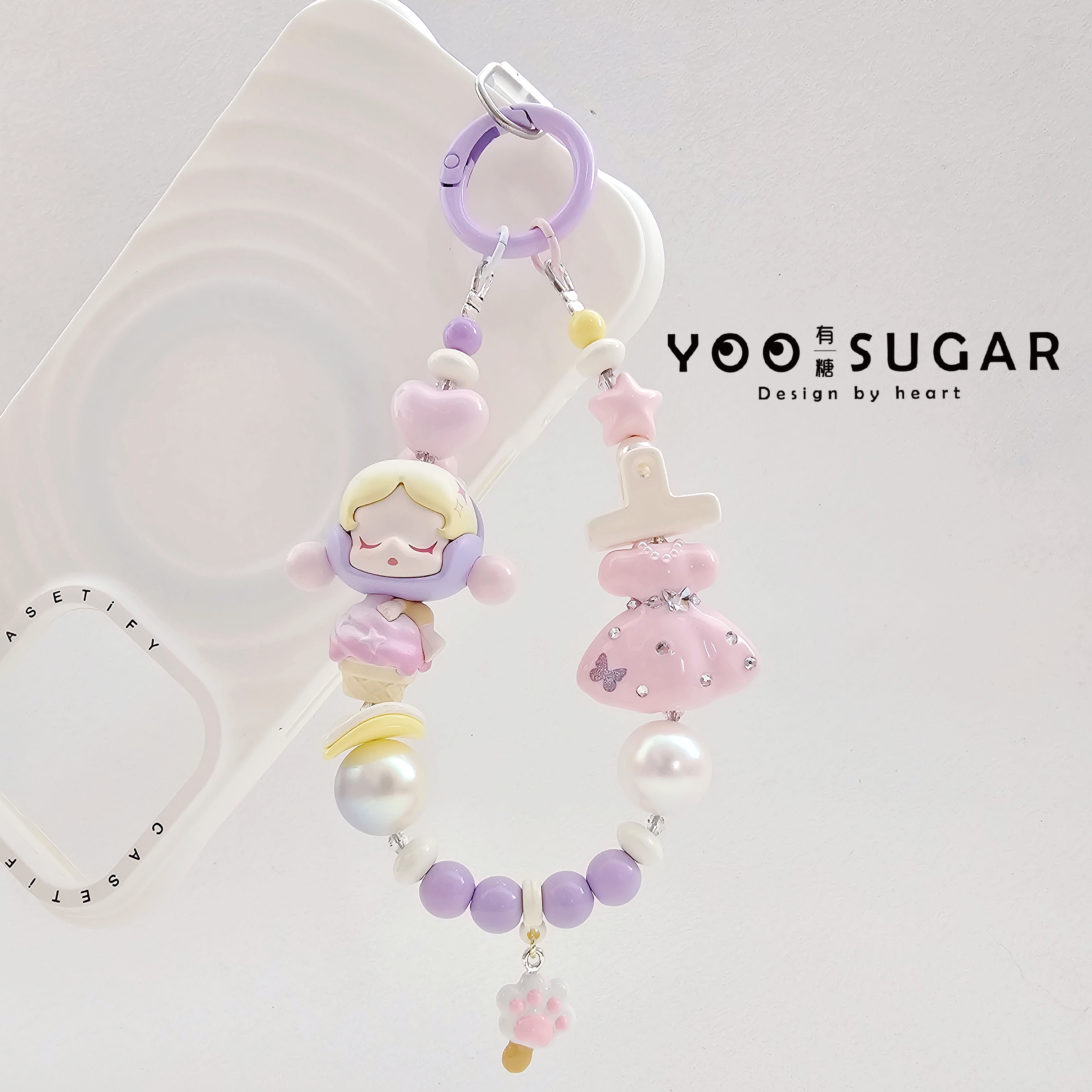 泡泡玛特skullpanda手机链sp水杯链ccd挂链包挂件车挂可爱礼物