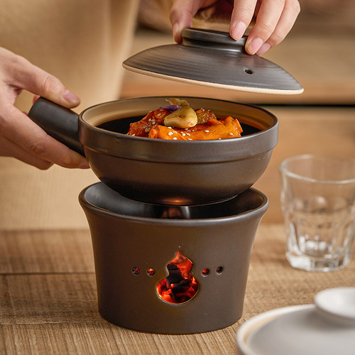 速发优格侧把砂饭家用陶瓷煲仔锅煲汤锅小炉火锅泥炉碳号木炭炉子