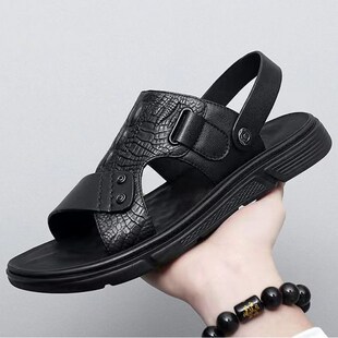 速发凉鞋男款越季外穿软底拖鞋夏男休闲南士开车两用防水防滑沙滩