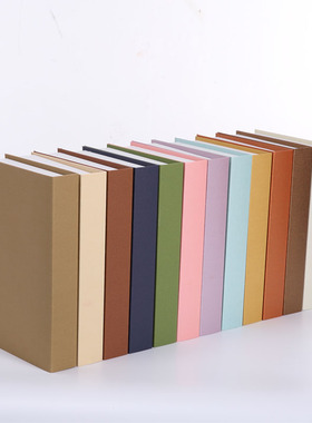 速发新中式纯色无文字假书装饰书百搭道具摆件4厘米厚大中小套书