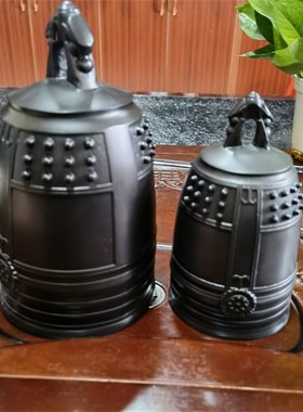 速发道钟用品 纯 法物 法器 忏佛 钟铜黑色 法物