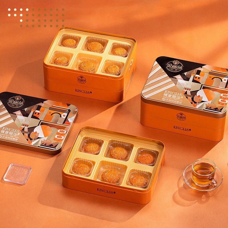 华美月饼金丽沙情意丽沙1000g广式月饼蛋黄白莲蓉多口味组合礼盒