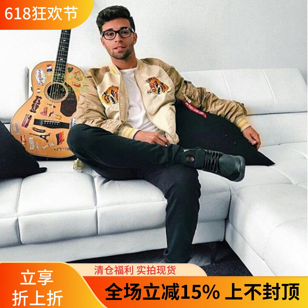 美国alpha industries MA1横须贺限量版浮雕刺绣春秋款飞行员夹克