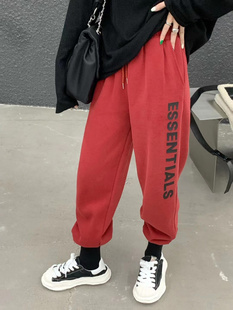 女2023秋冬直筒束脚运动裤 断码 熙507加绒加厚卫裤 元 清仓亏本福利