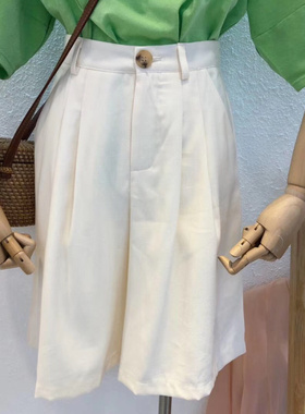 清仓特价 TIME STUDIO夏季直筒裤西装裤阔腿短裤显瘦百搭高腰薄款