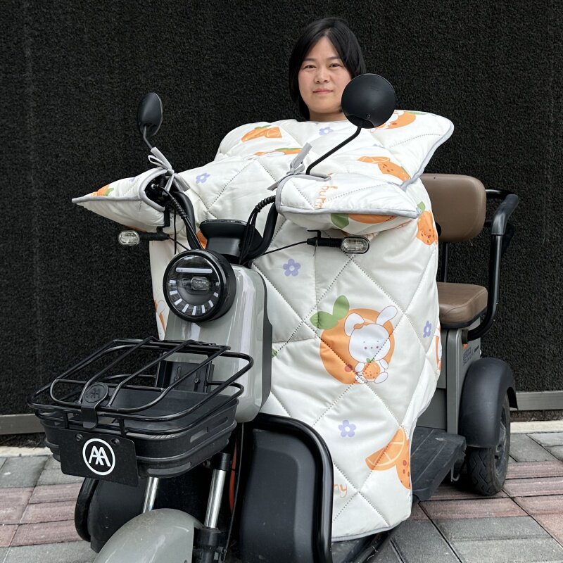 灰小懒加大男女连体电动车挡风被