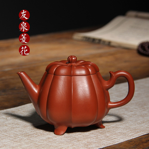 宜兴筋纹器手工朱泥紫砂壶