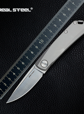 美国REALSTEEL锐狮帝无锁户外轻量多功能口袋刀便携防卫折叠刀EDC
