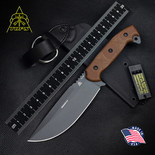 美国进口TOPS托普斯ARM-01户外高碳钢战术生存装备多功能野营直刀