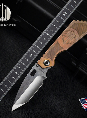 美国Strider挺进者2025刀展定制款SMF户外战术防身装备便携折叠刀