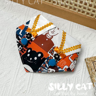 日系卡通围兜网红宠物道具萌宠