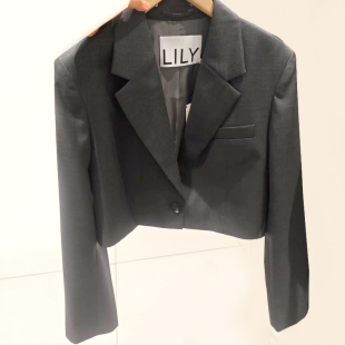2026新品LILY女装短款西服上衣国内丽丽代购