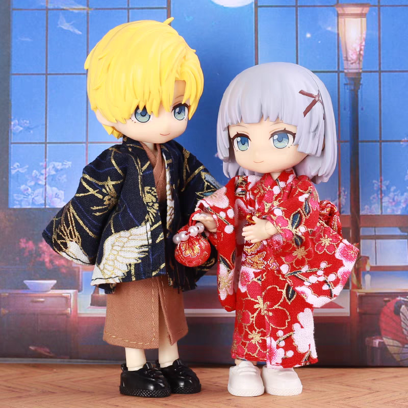 p9p10和服套装ob11娃衣12分衣服