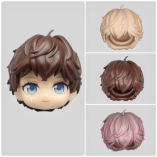 ob11娃头 gsc粘土人李泽言头发 gsc头发通用可拆头壳gsc带妆娃脸