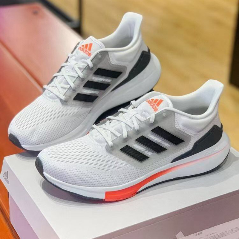 adidas阿迪达斯男女鞋秋季EQ21 RUN轻便减震网面运动跑步鞋H0