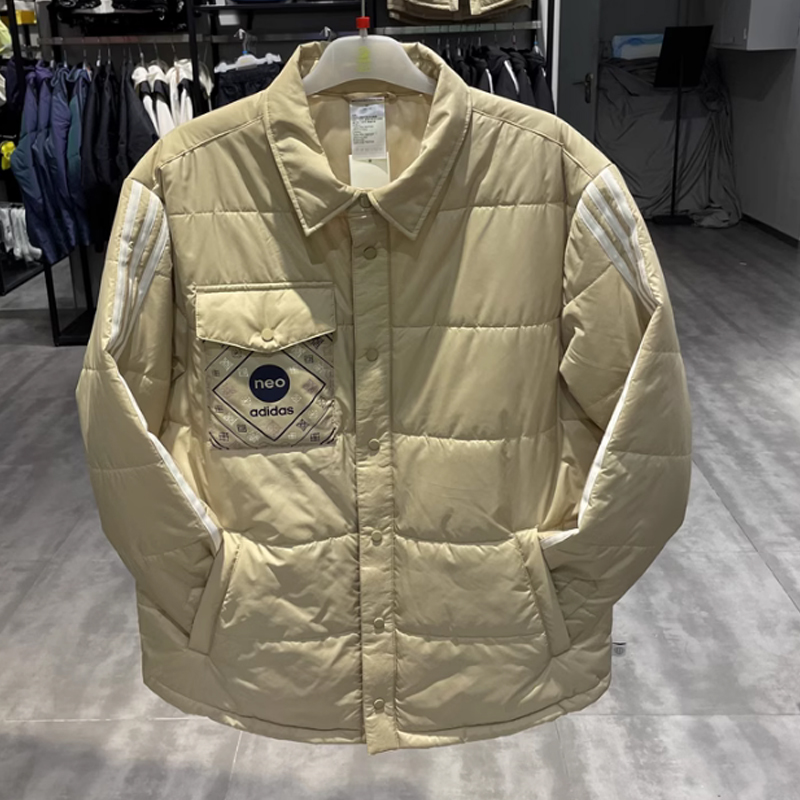 adidas阿迪达斯男装 冬款运动休闲防风保暖短款翻领棉衣 HM9889