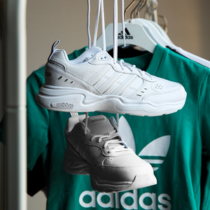 阿迪达斯男鞋夏季新款缓震休闲鞋小白鞋跑步老爹鞋EG6214 EG2654