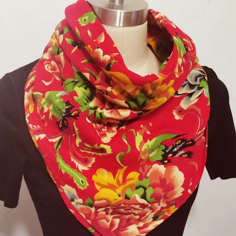 东北大花布方巾棉麻印跳广场舞围巾演出红领巾民族风大方巾四季款,服饰配件/皮带/帽子/围巾,围巾/丝巾/披肩,淘宝优惠券,粉丝福利购,淘宝优惠卷