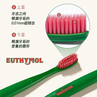 现货韩代英国Euthymol超大刷头软毛细毛清洁牙齿口腔牙刷牙膏套装