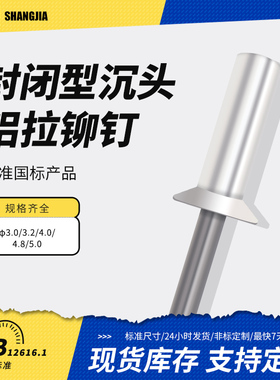 封闭型沉头抽芯铆钉 GB12616.1闭口平头铆钉封闭型沉头防水铆钉