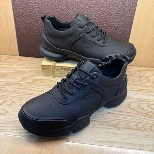 头层牛皮厚底轻盈舒适商务休闲鞋