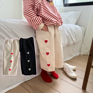 韩国童装宝宝牛仔裤秋冬儿童加厚薄绒长裤子男女童休闲九分直筒裤