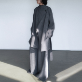 尢系UXI 极简慵懒高级感翻领棉麻宽松短风衣外套